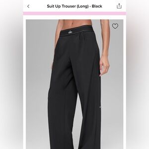 ALO Yoga Black Wide-Leg Trousers